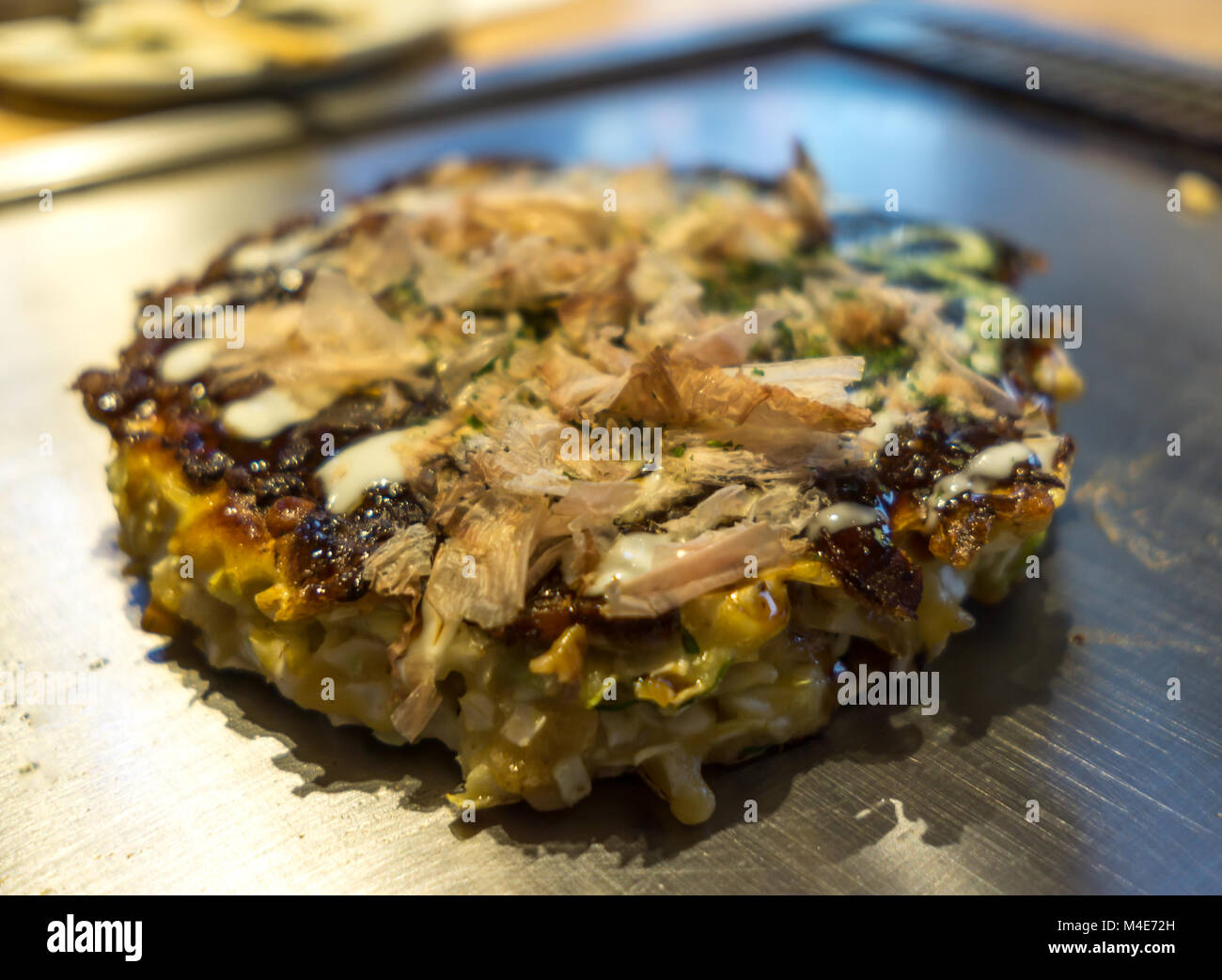 okonomiyaki on a plate Stock Photo