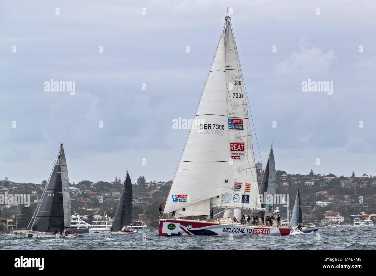 Sydney to Hobart Yacht Race, Australia, Tuesday, December 26, 2017.Photo: David Rowland / One-Image.com Stock Photo