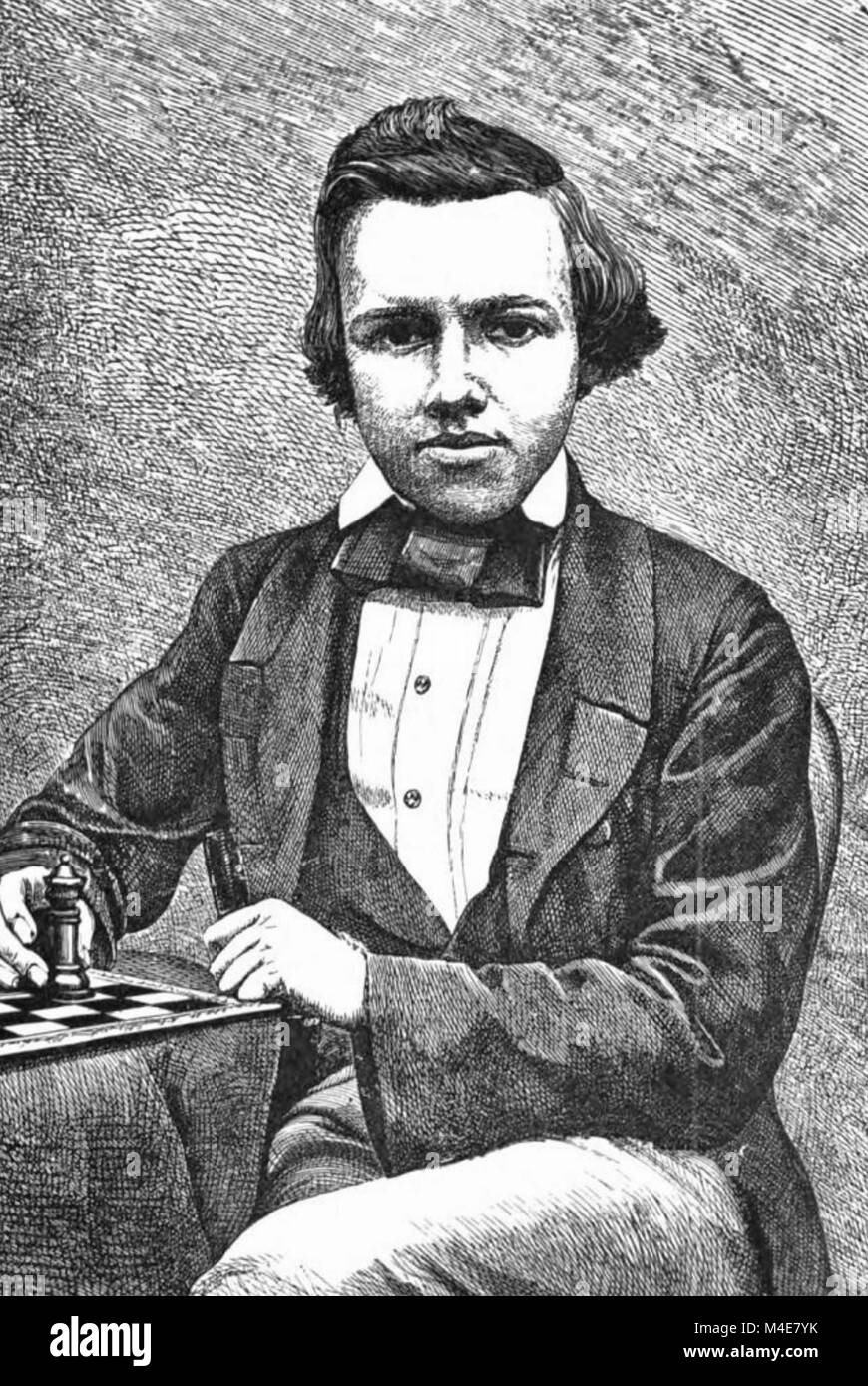 Paul Morphy, American giocatore di scacchi, circa 1858 Foto stock - Alamy