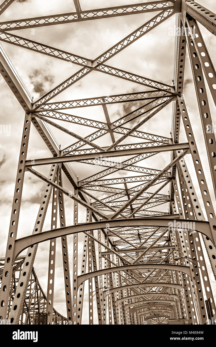 steel engineered highway bridge structure Stock Photo Alamy