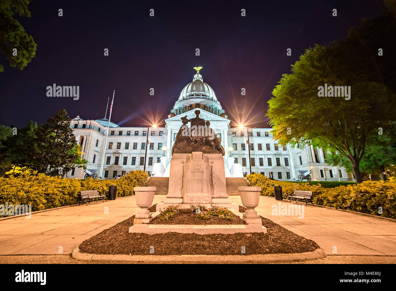 state of mississippi state capitol building in Jackson downtown Stock Photo