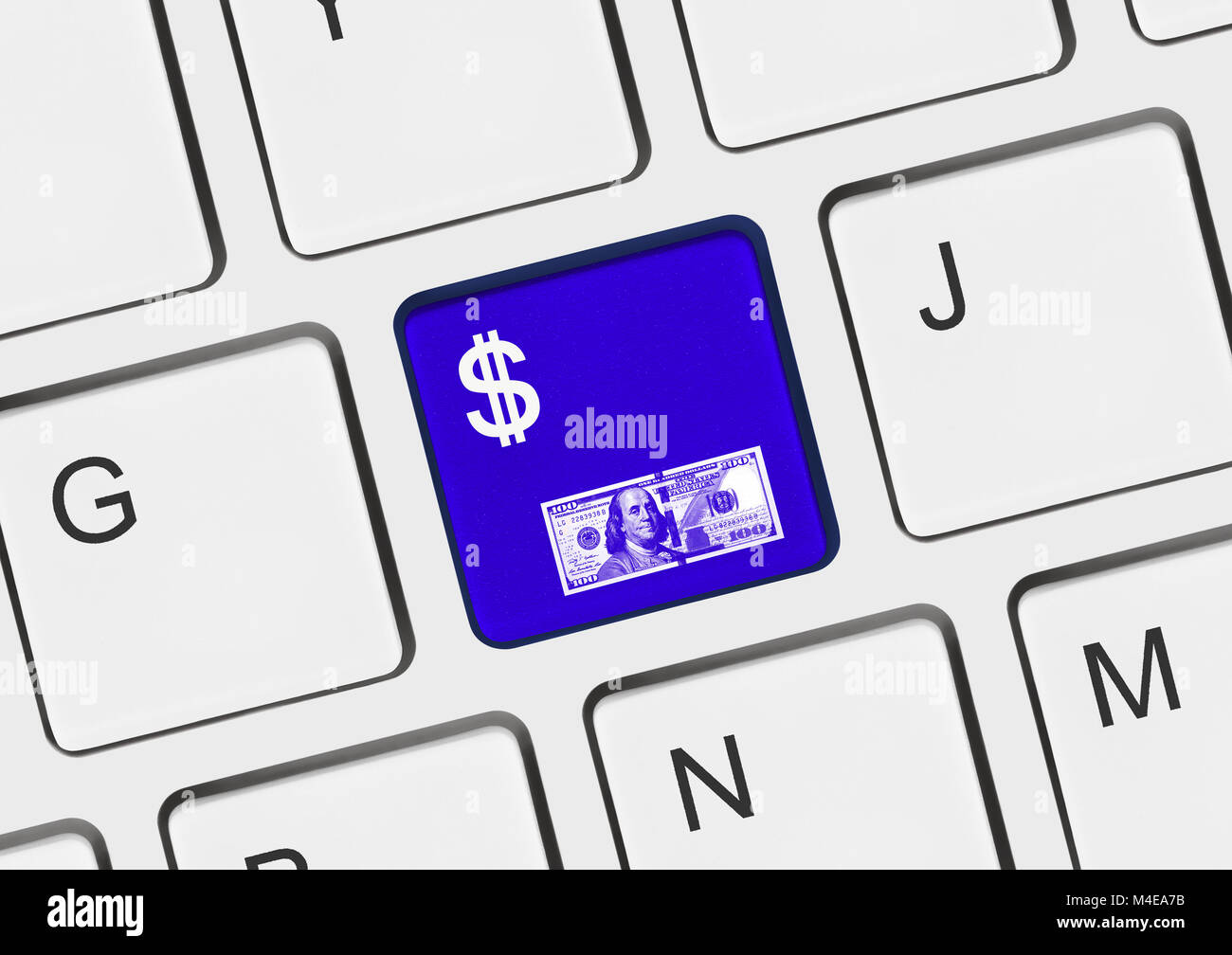 Computer keyboard with money key Stock Photo Alamy