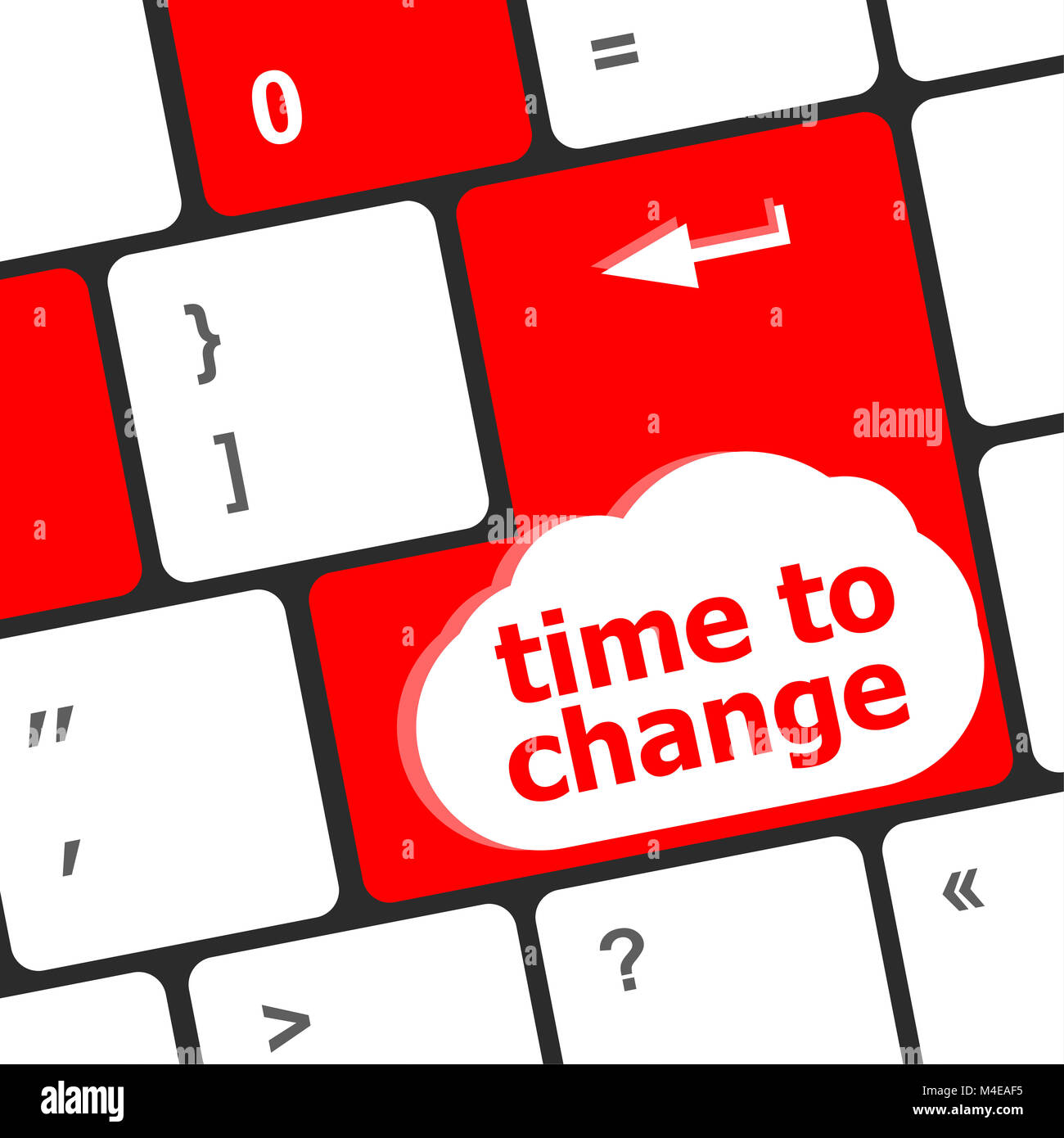 Time concept: computer keyboard word Time to change Stock Photo