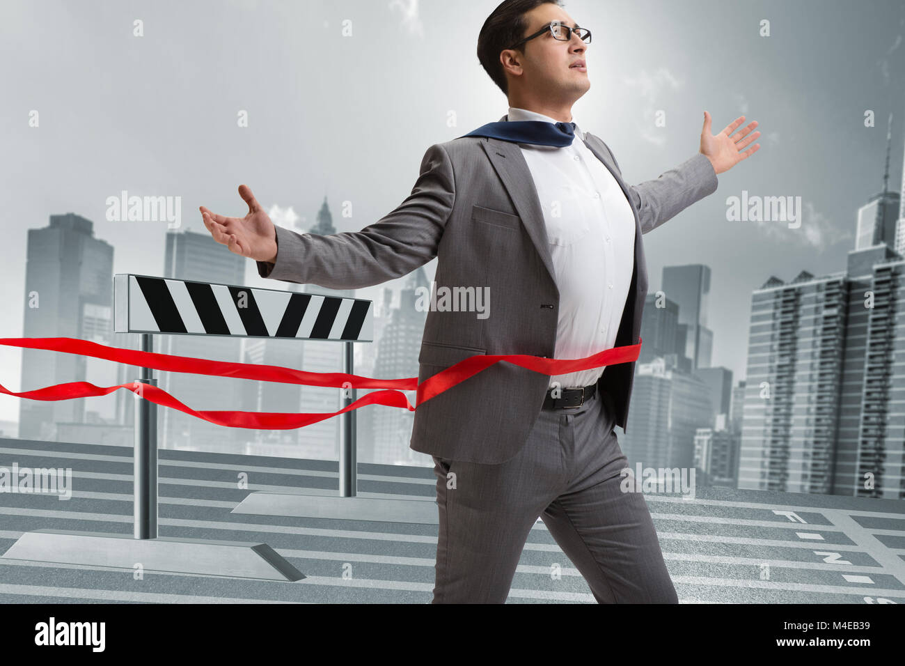 Businessman in ambition and motivation concept Stock Photo - Alamy