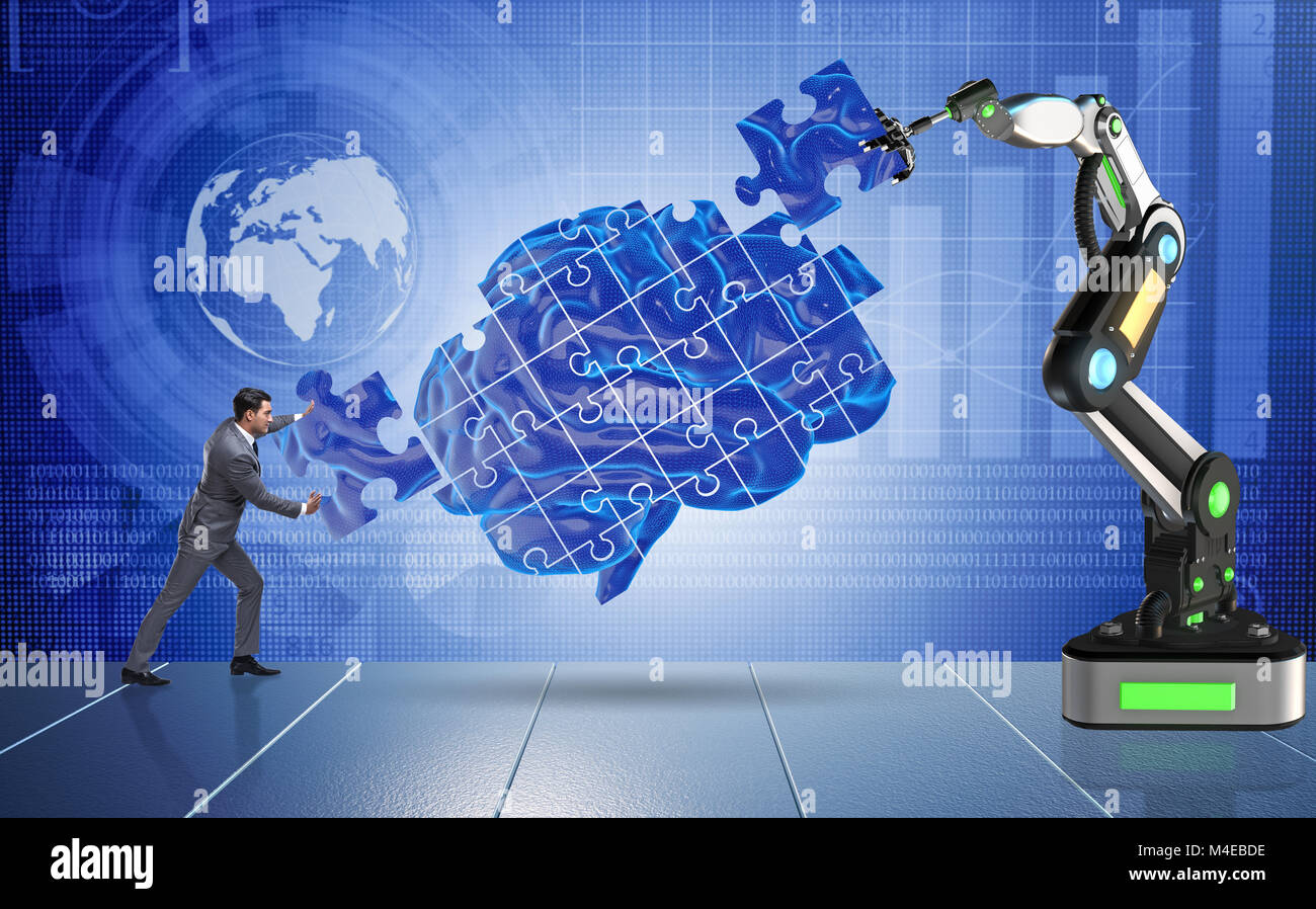 Artificial intelligence concept with businessman Stock Photo - Alamy