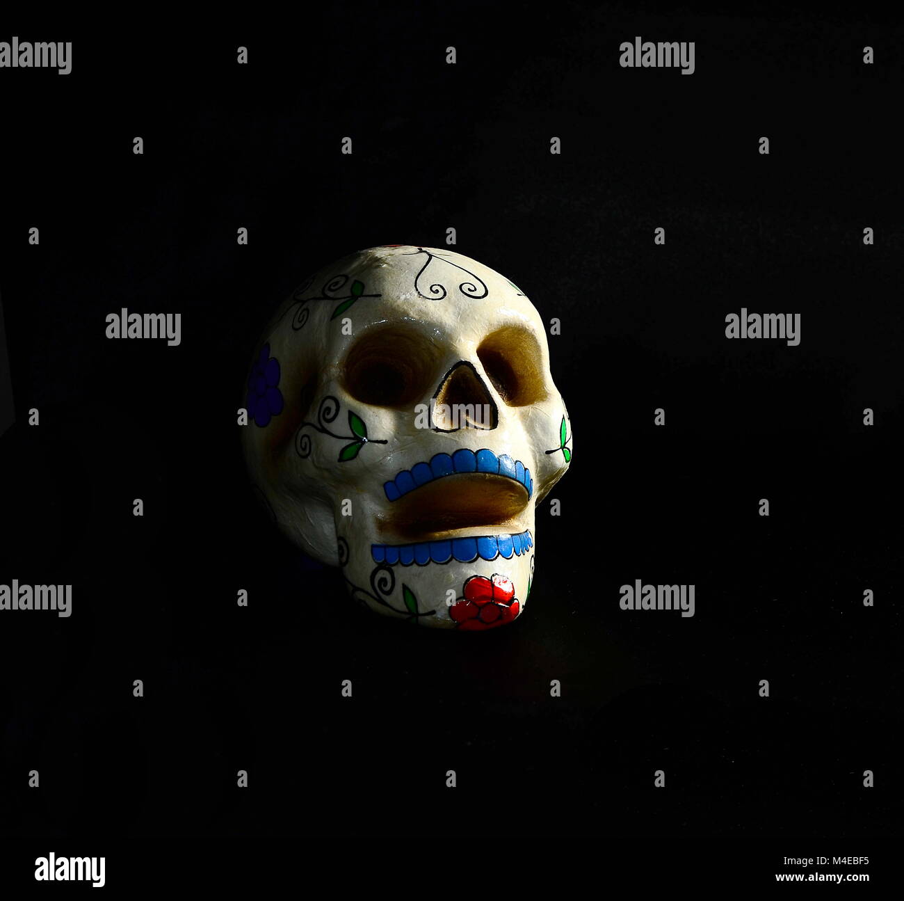 sugar skull in low key setting Stock Photo