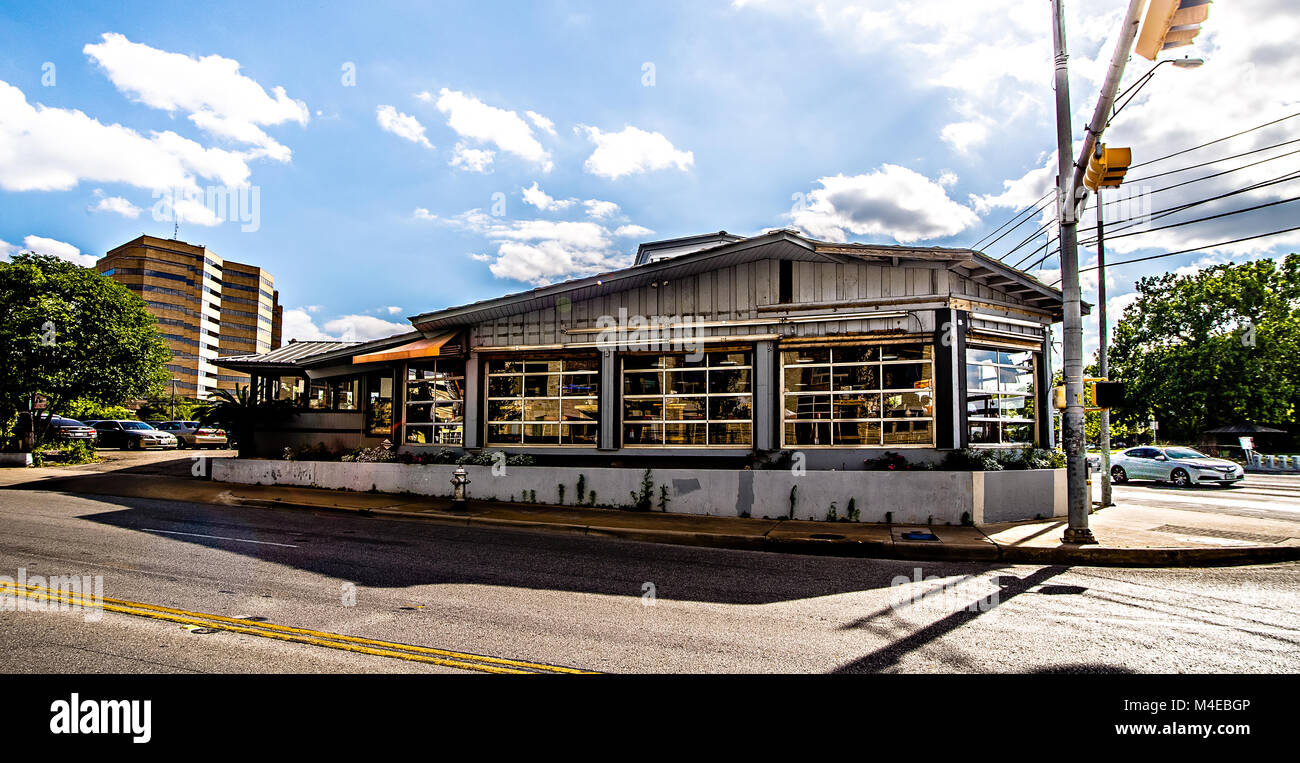 old building restaurant in austin texas Stock Photo