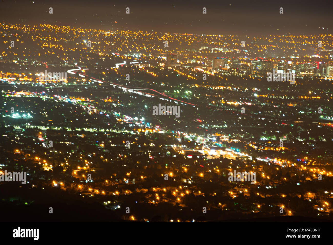 san jose city lights at night Stock Photo Alamy