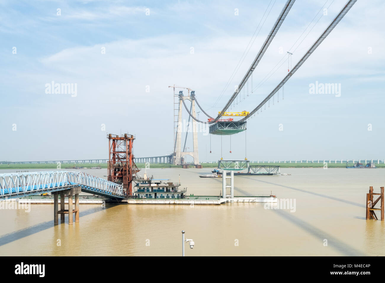 bridge construction Stock Photo