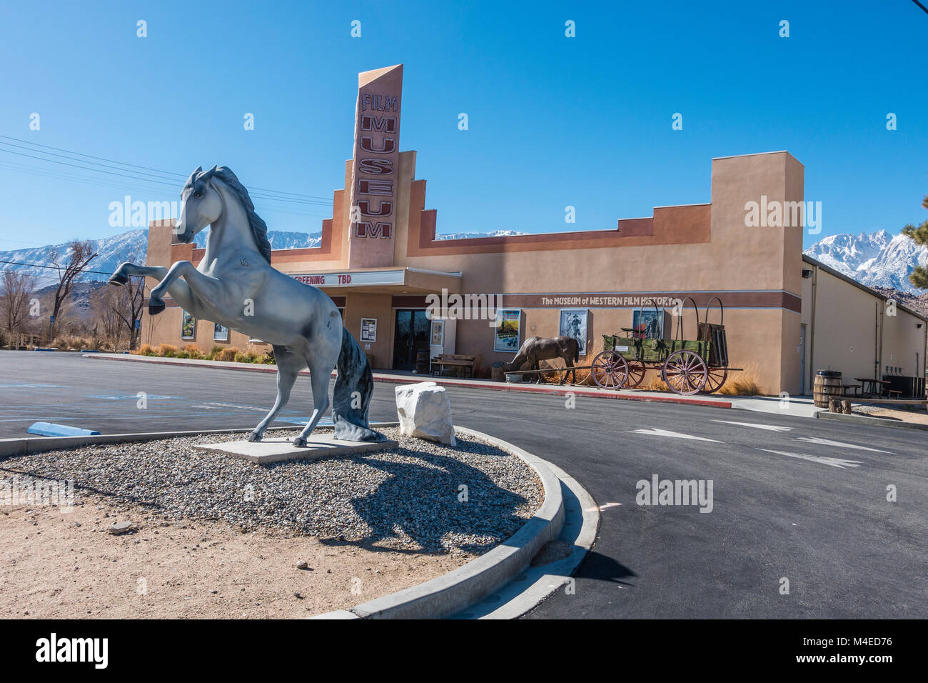 Exterior photographs of the Lone Pine Film History Museum in Lone Pine