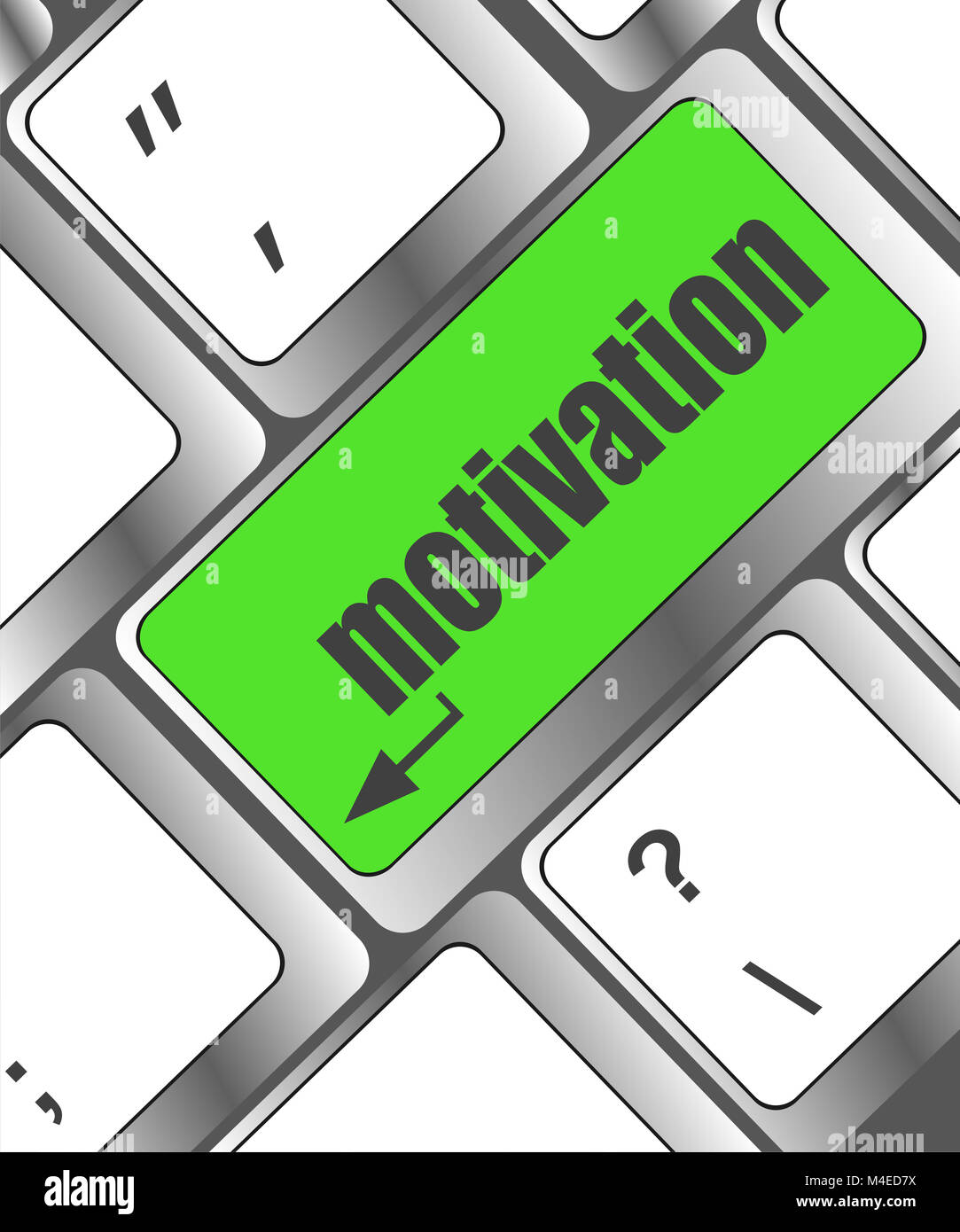 motivation enter button on computer keyboard key Stock Photo - Alamy