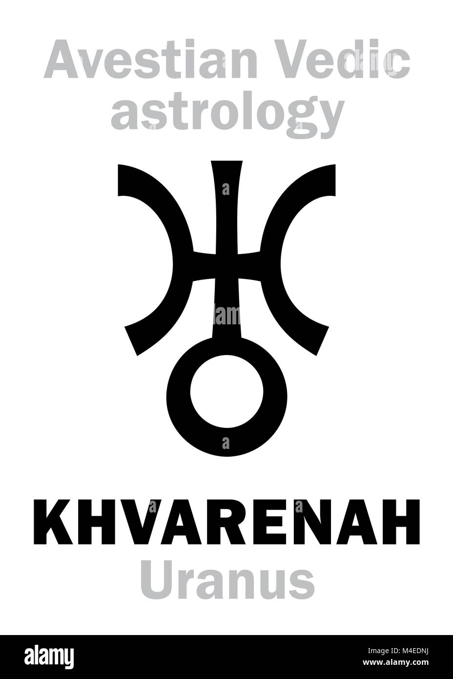 Astrology: planet KHVARENAH / Pharn (Uranus) Stock Photo