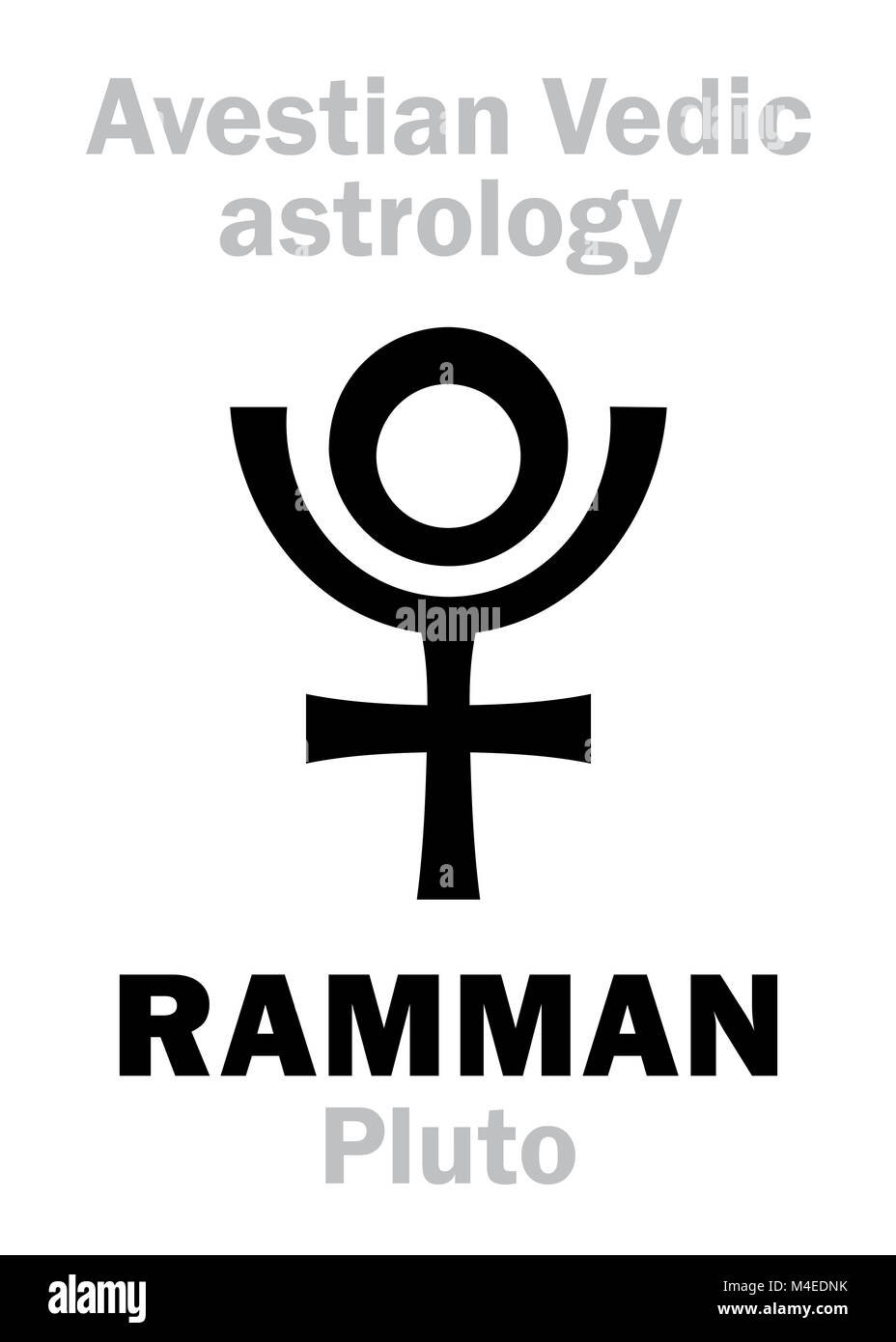 Astrology: planet RAMMAN / Haddad (Pluto) Stock Photo