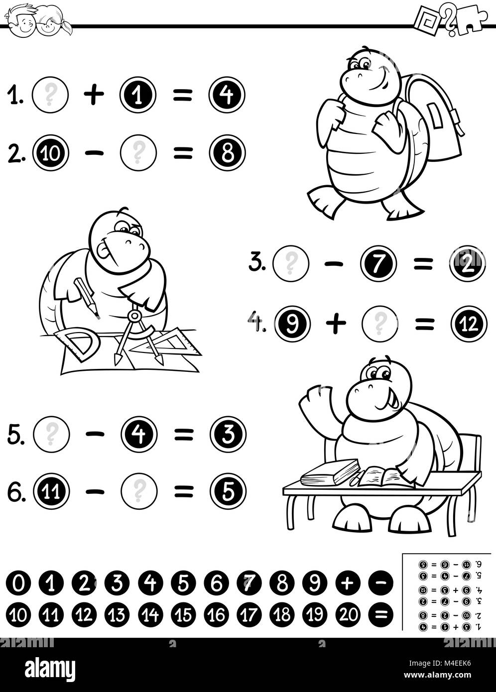 educational worksheet coloring page stock photo 174881146