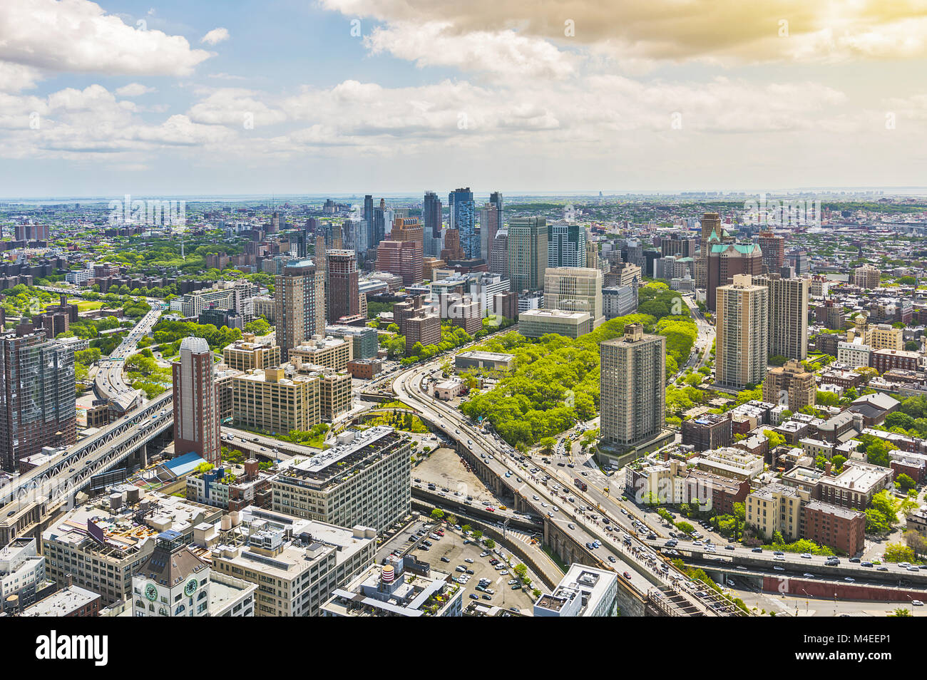 Brooklyn Heights Aerial View Stock Photo