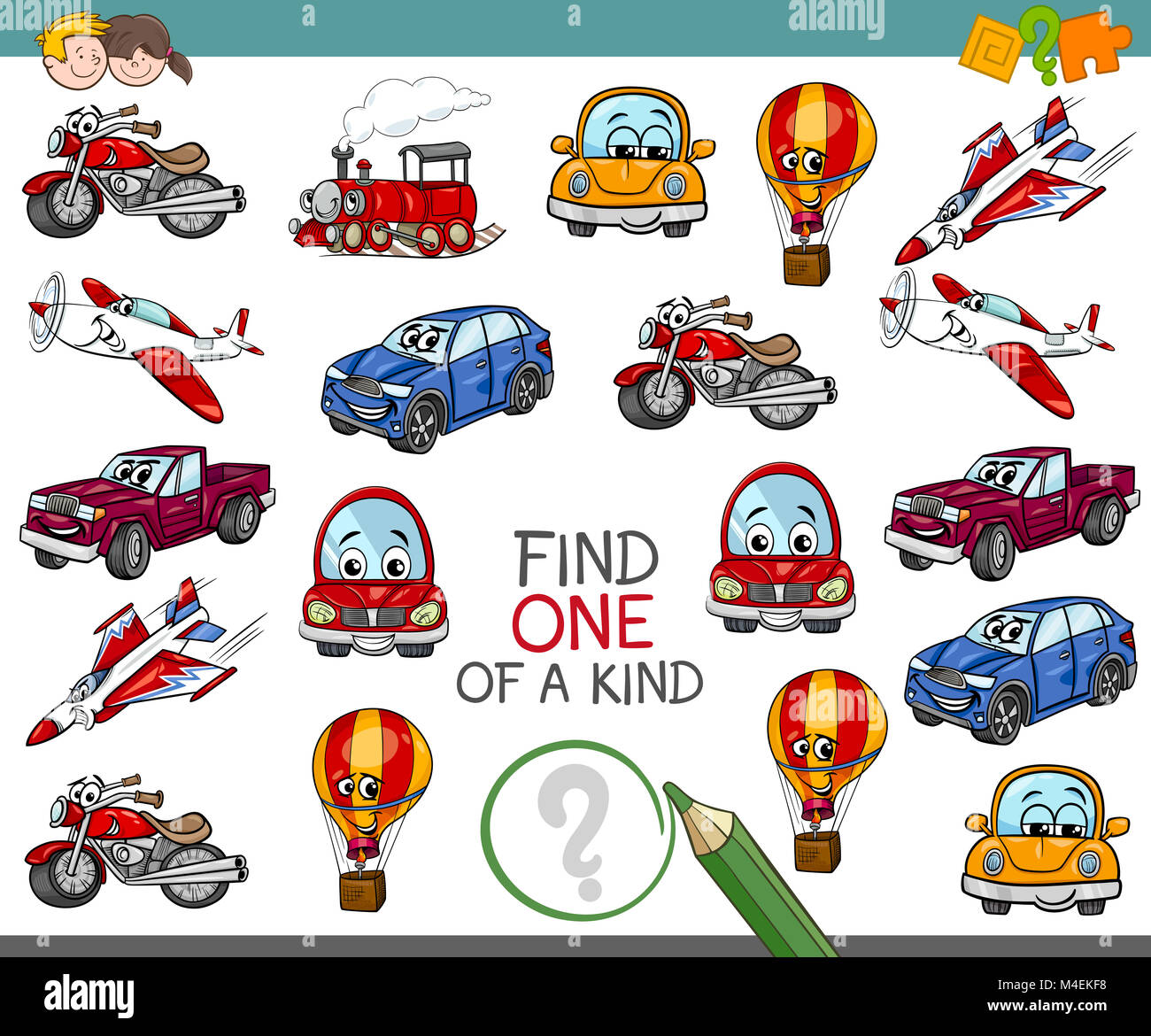 find one of a kind activity Stock Photo