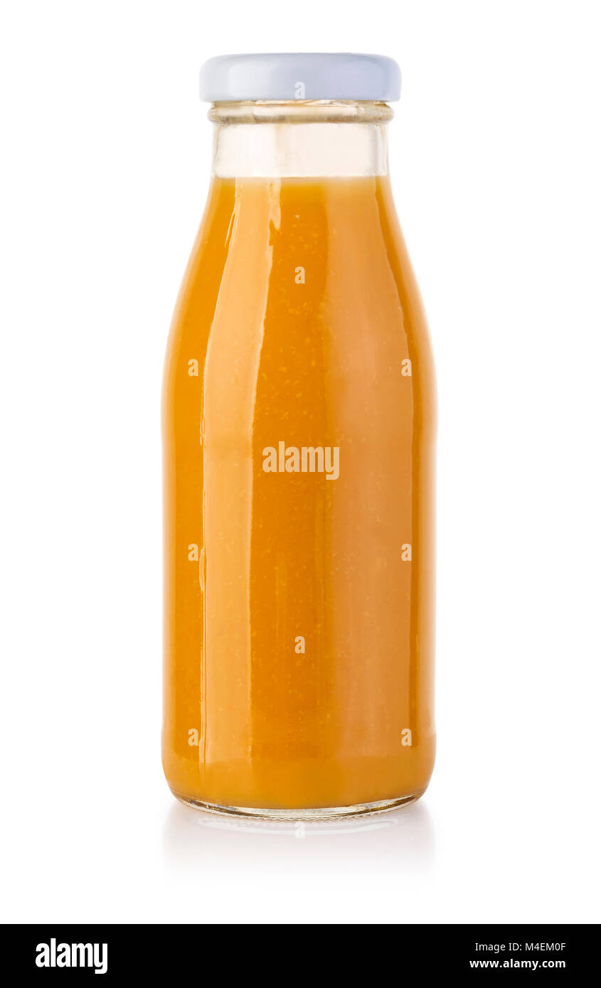 glass juice bottle isolated on white with clipping path Stock Photo Alamy