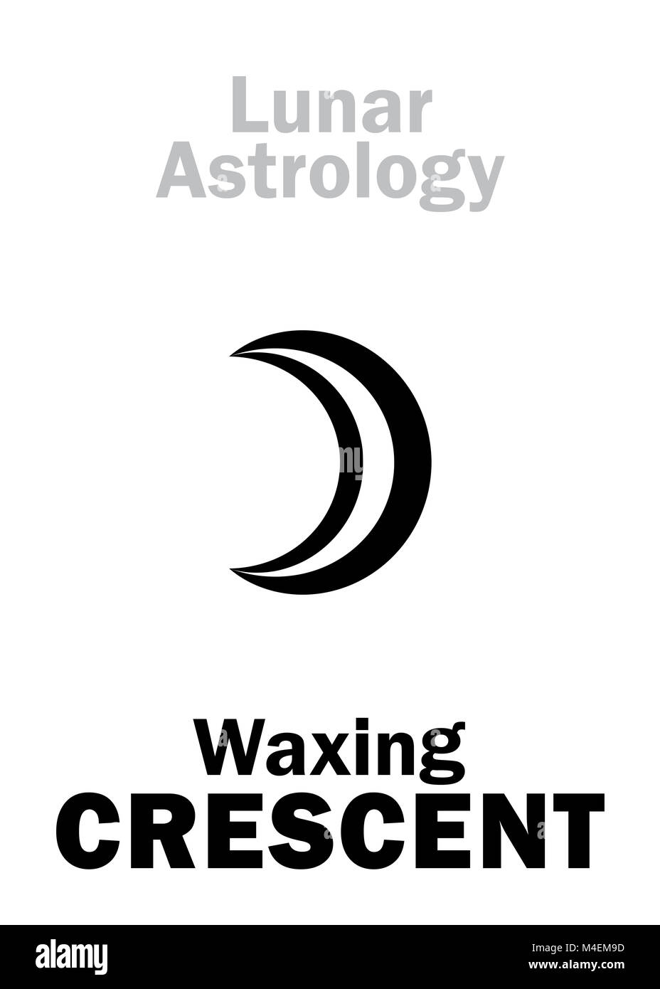Astrology Waxing CRESCENT (MOON Stock Photo Alamy