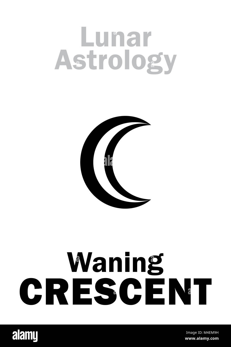 Astrology Waning CRESCENT (MOON Stock Photo Alamy