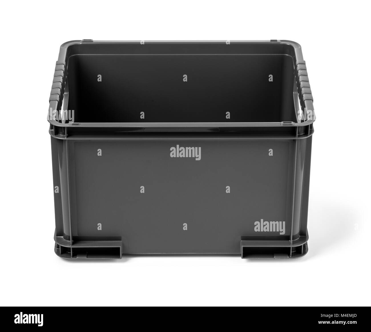 black plastic box isolated on white with clipping path Stock Photo Alamy