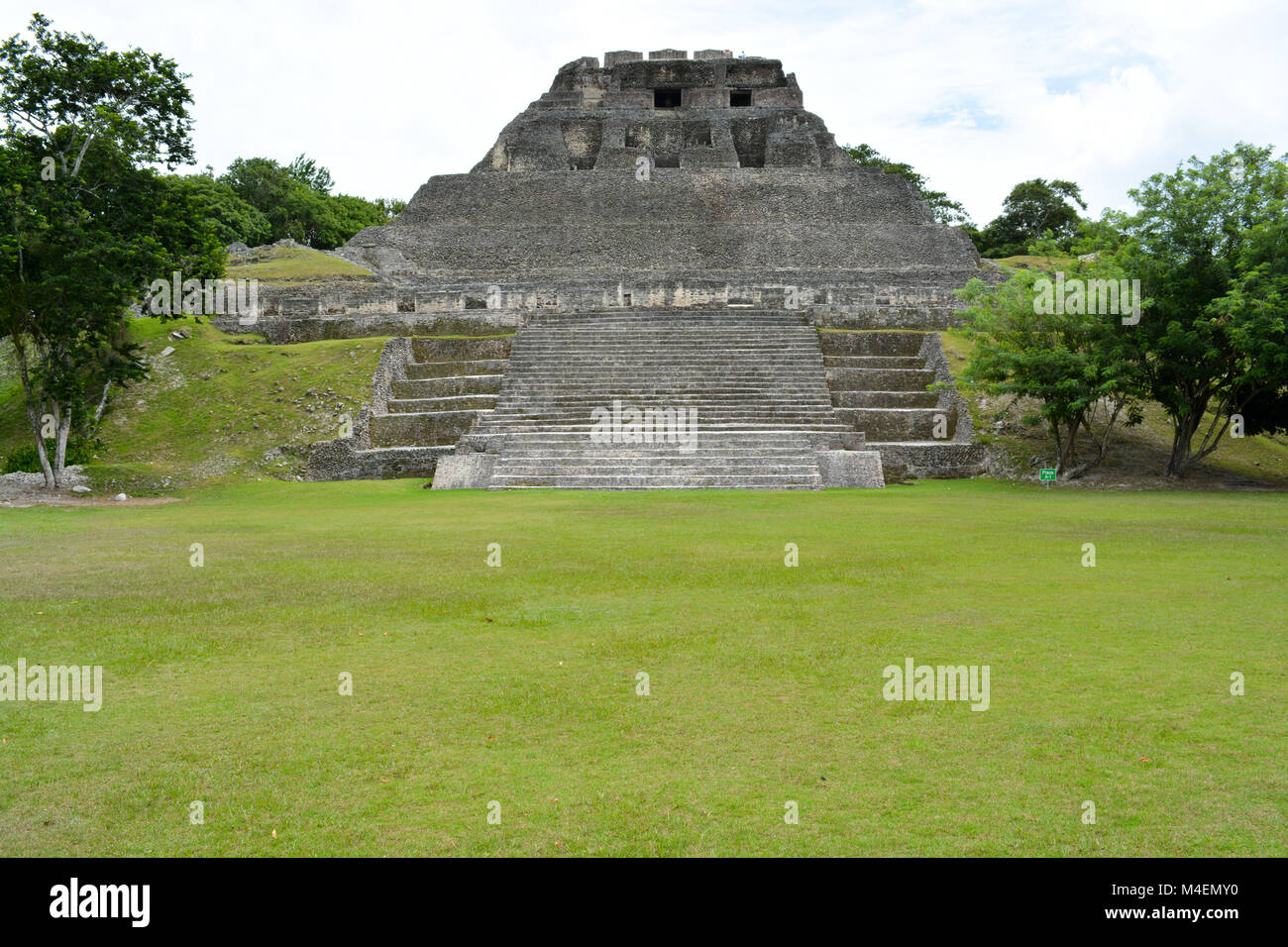 The ancient Mayan ruins Stock Photo