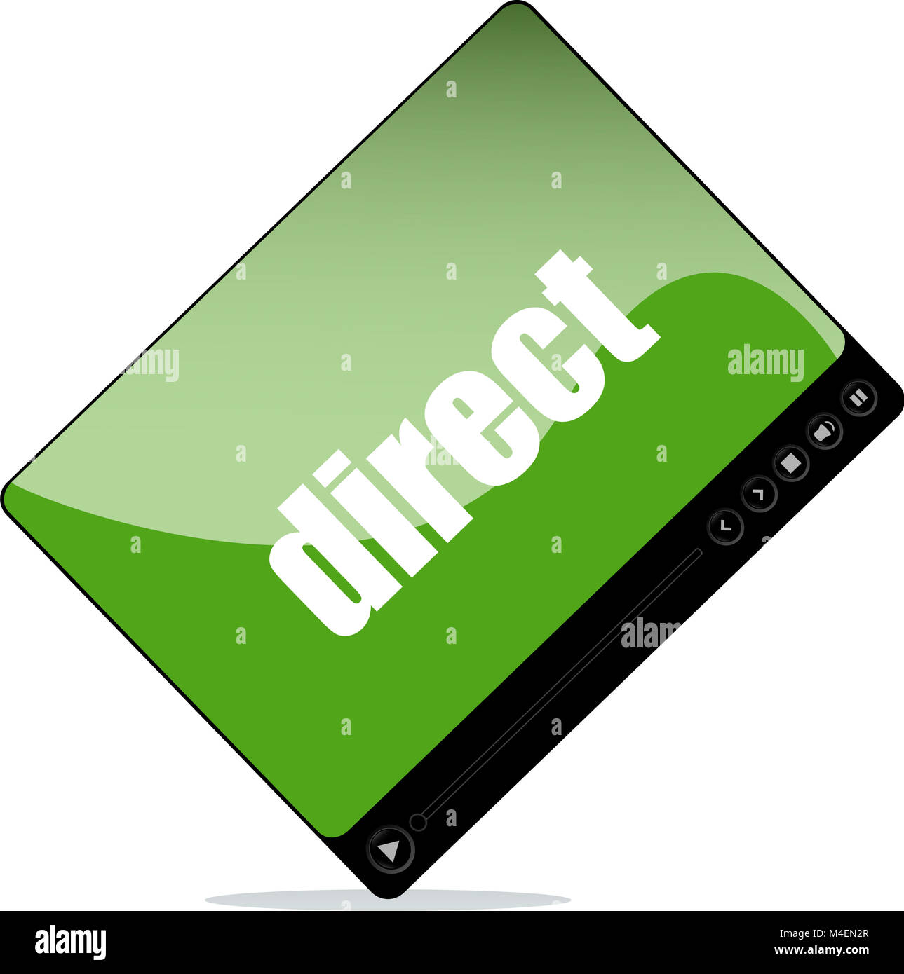 Video player for web with direct word Stock Photo