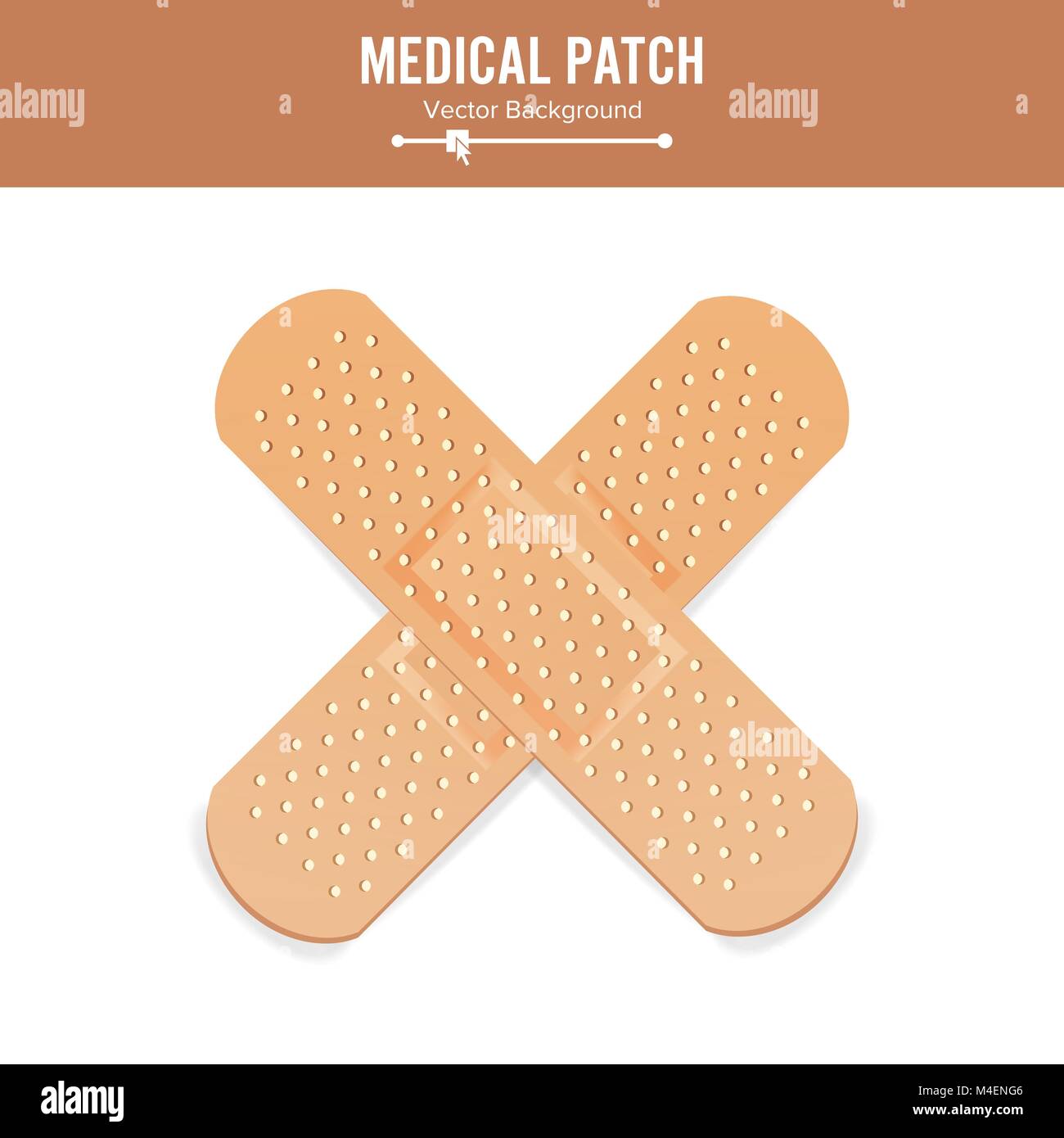 Medical Patch Vector. Two Sides. Adhesive Waterproof Aid Band Plaster  Strips Varieties Icons Collection. Realistic Illustration Isolated On White  Stock Vector Image & Art - Alamy
