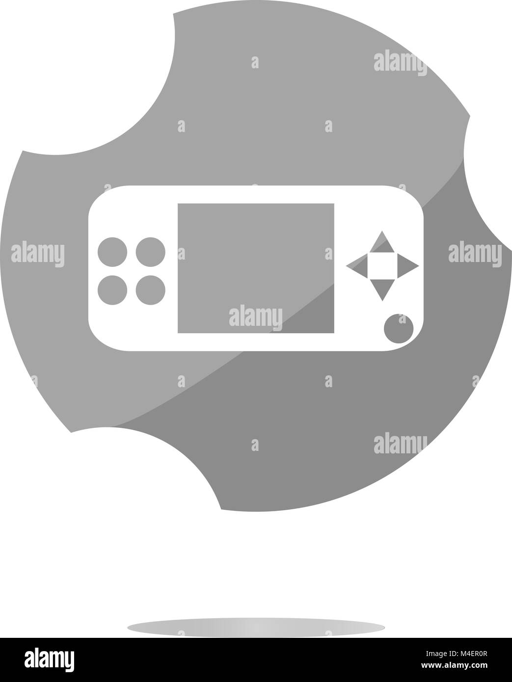 game controller web icon, button isolated on white Stock Photo