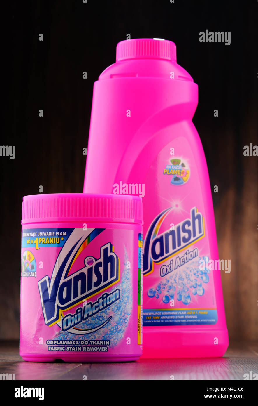 Vanish stain removing products Stock Photo Alamy