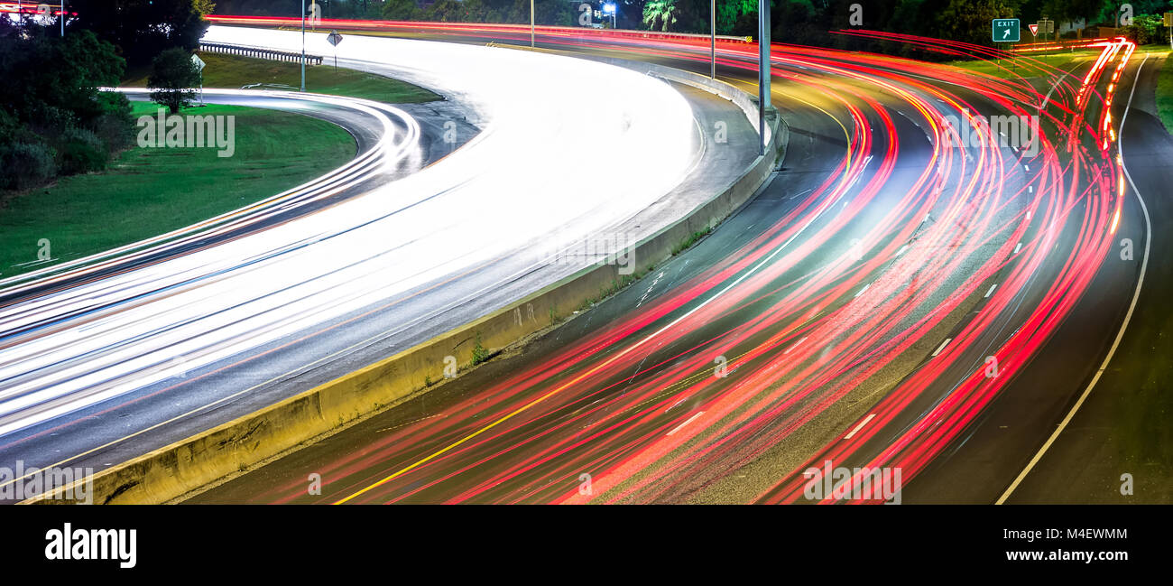 Cars go on highway night hi-res stock photography and images - Alamy
