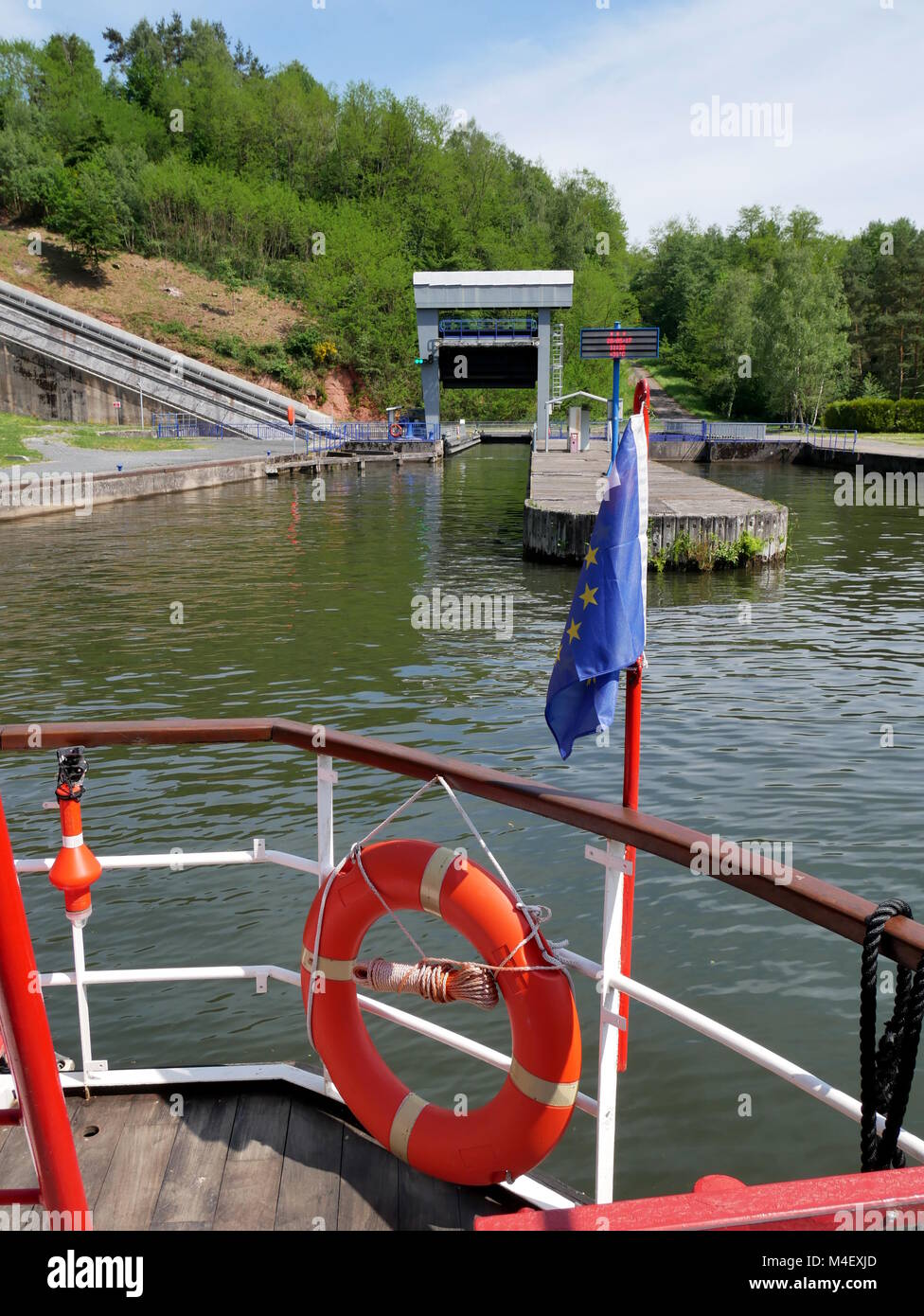 Ship Canal Lift in Arzviller,Alsace,France Stock Photo
