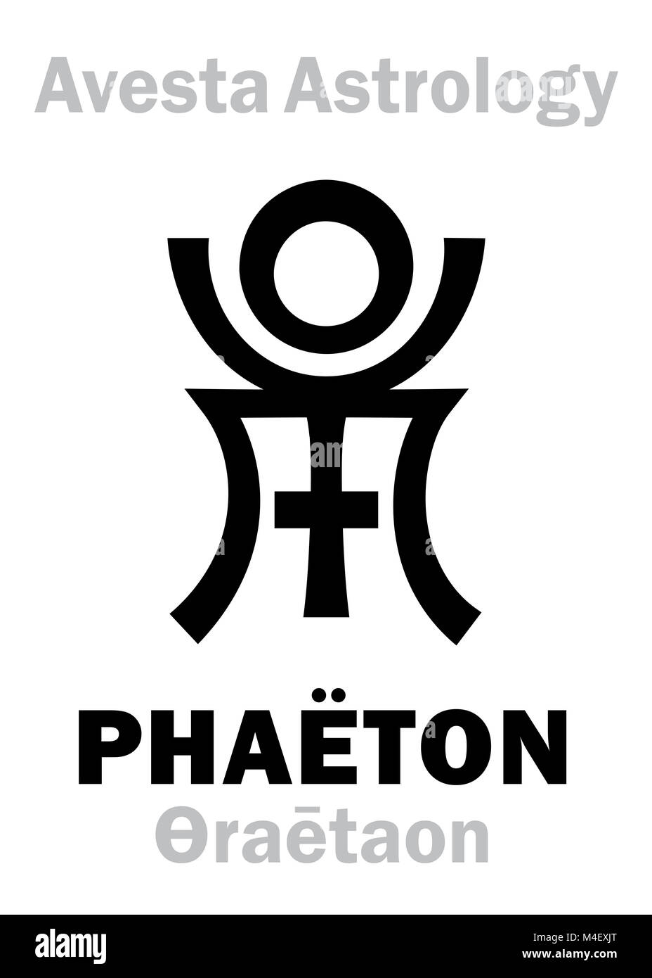 Astrology: astral planet PHAETON / Faridon (Thraetaon) Stock Photo