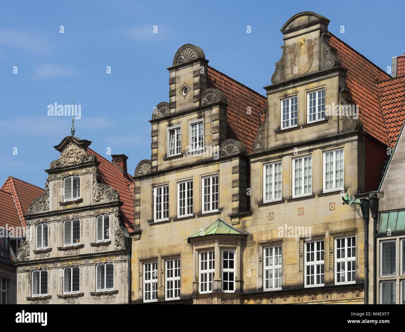 Bremen - Gabled houses on the market square, Germany Stock Photo