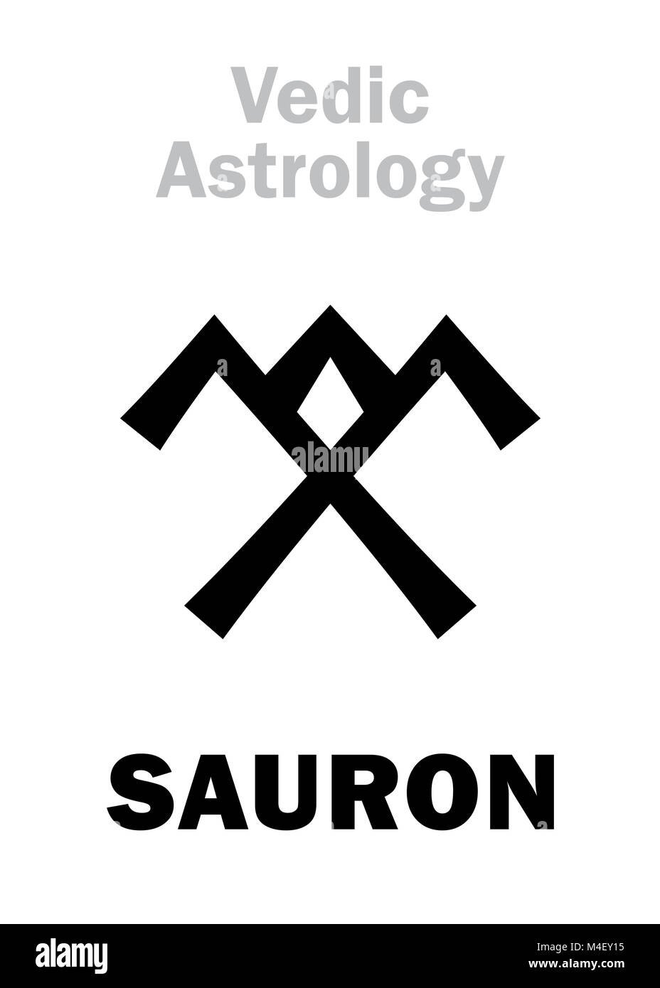 Astrology: astral planet SAURON Stock Photo