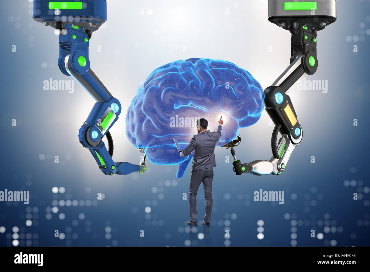 Artificial intelligence concept with businessman Stock Photo - Alamy