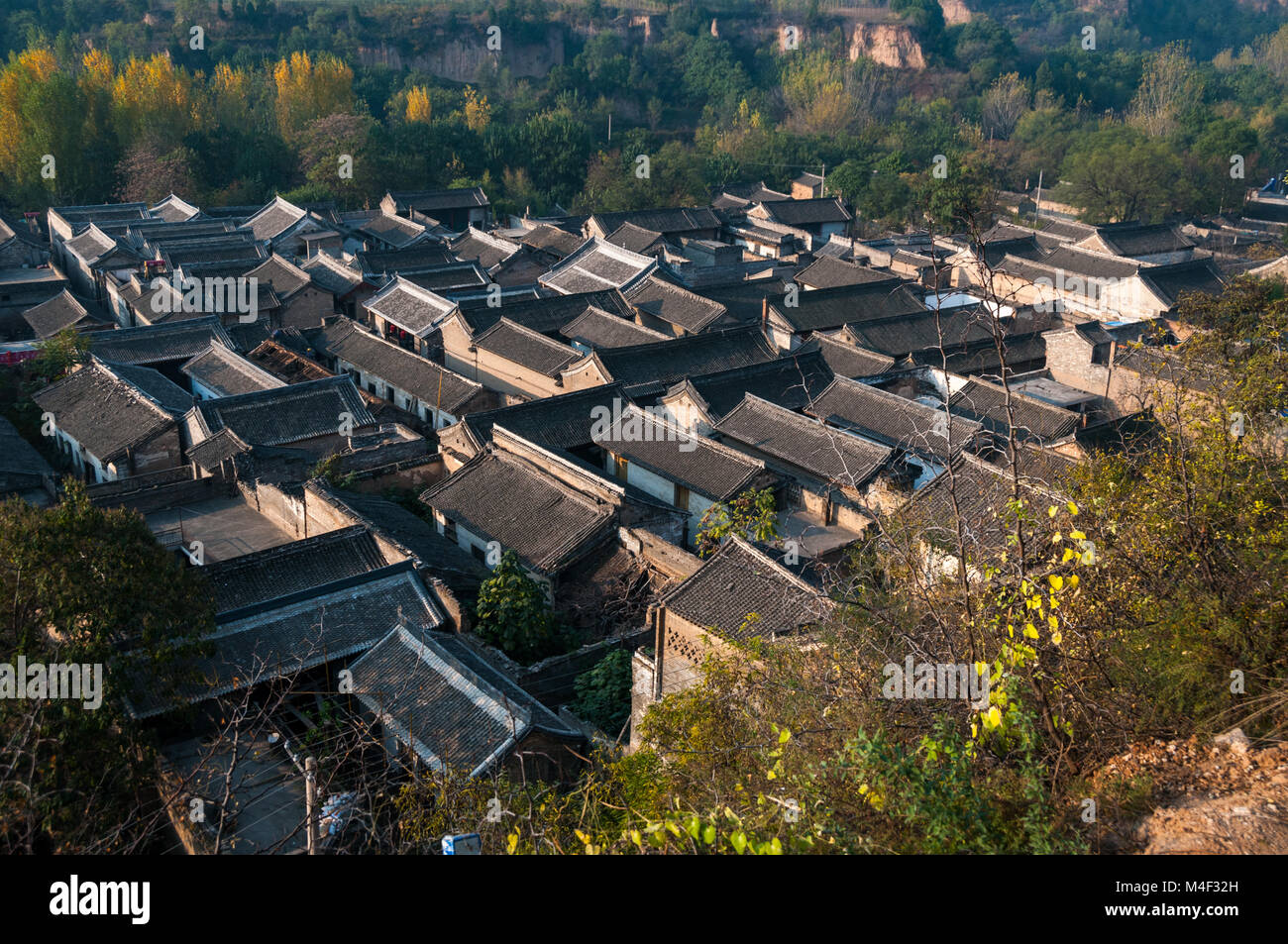 View of the roofs of the Ming Dynasty era village of Dangjiacun near