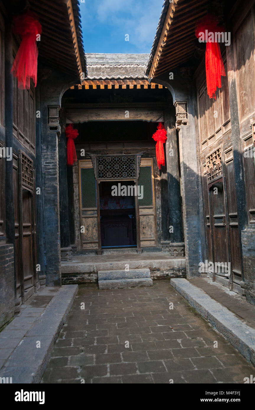 Courtyard of an old siheyuan building in the Ming Dynasty village of