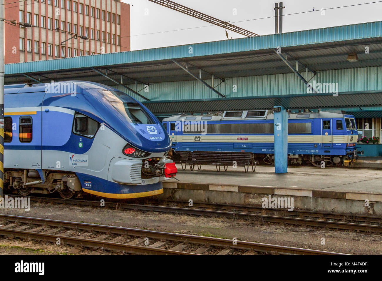 Modern regional transport in the Czech Republic Stock Photo