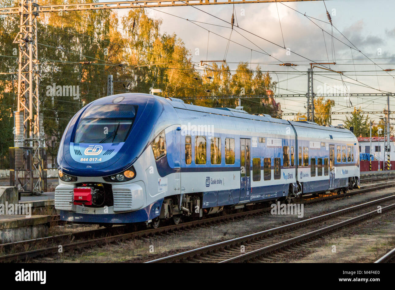 Modern regional transport in the Czech Republic Stock Photo
