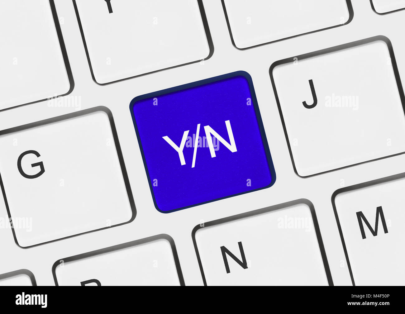 Computer keyboard with Yes and No key Stock Photo Alamy