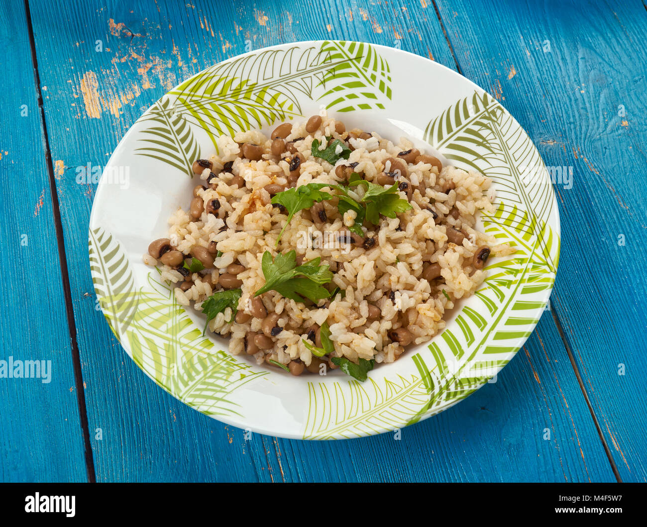 Vegetarian Black Eyed Peas and Rice, close up Stock Photo Alamy