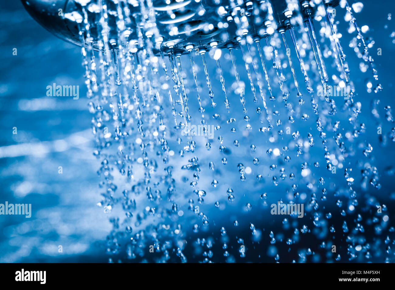 Clear water flowing from shower Stock Photo Alamy