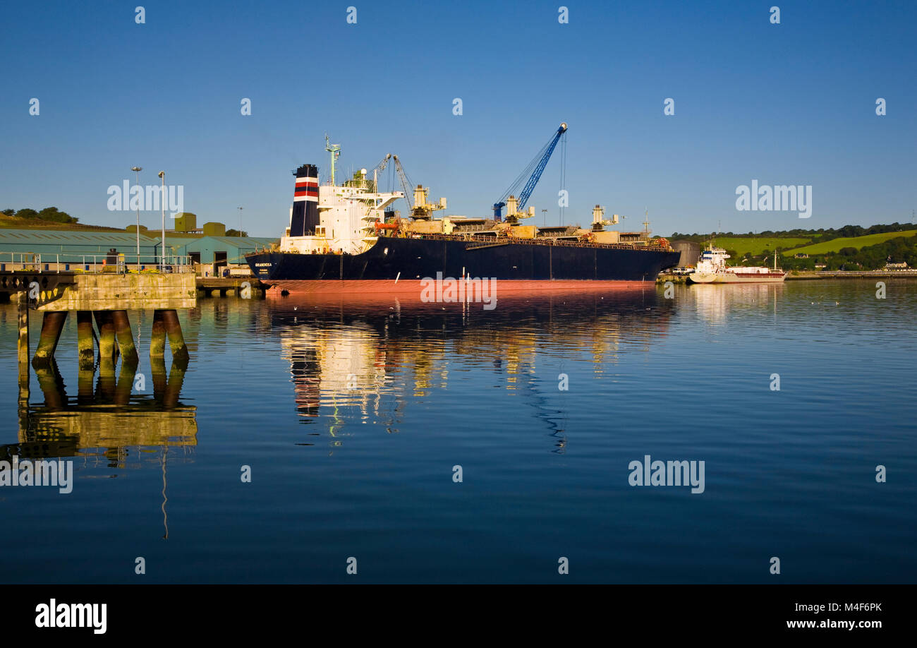 Freighter in Ringaskiddy Harbour, an important industrial centre for