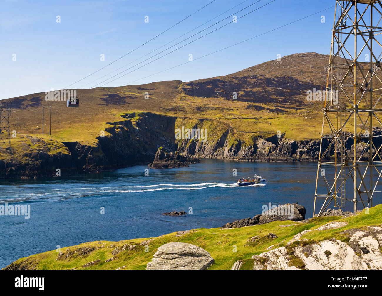 Cable Car to Dursey Island, Beara Peninsula, County Cork, Ireland Stock