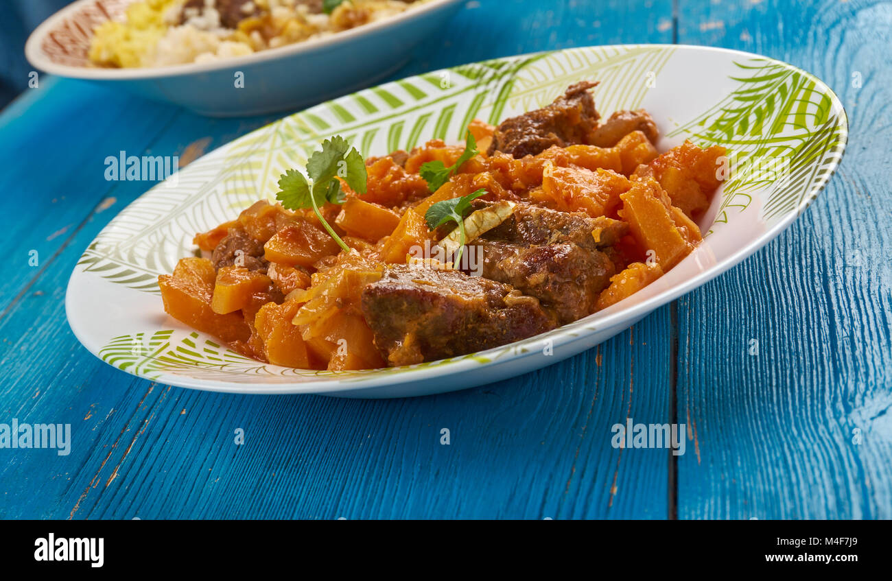 Spicy Lamb Stew with Butternut Squash Stock Photo Alamy