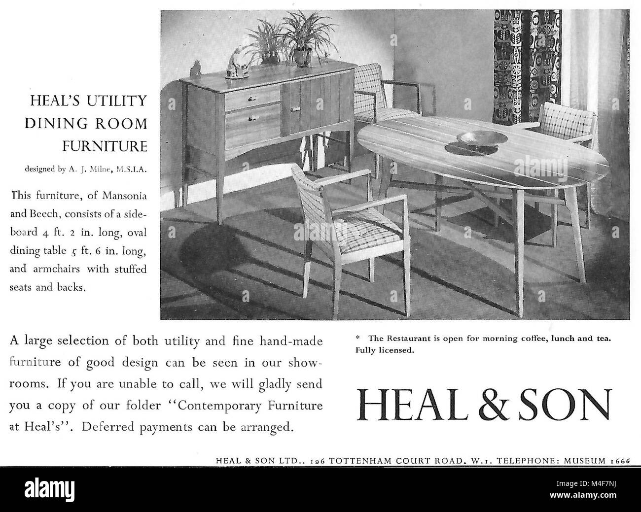 heal son furniture advert advertising in country life magazine uk