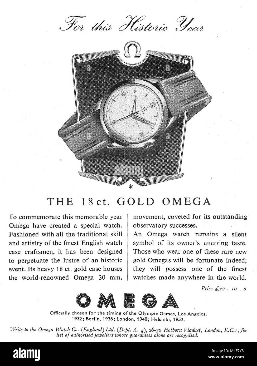1950s omega watches Black and White Stock Photos & Images Alamy