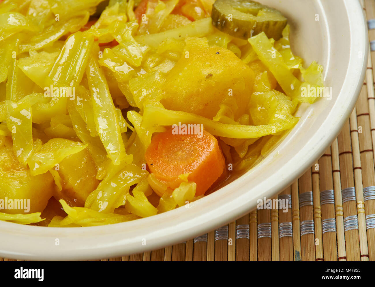 Tikel Gomen Ethiopian vegetarian dish, close up Stock Photo Alamy
