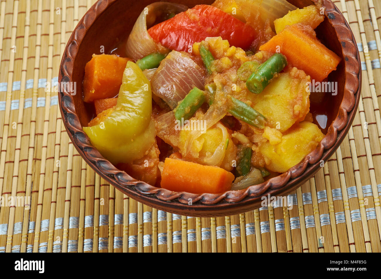 Ethiopian Yataklete kilkil combination of potatoes, green beans and