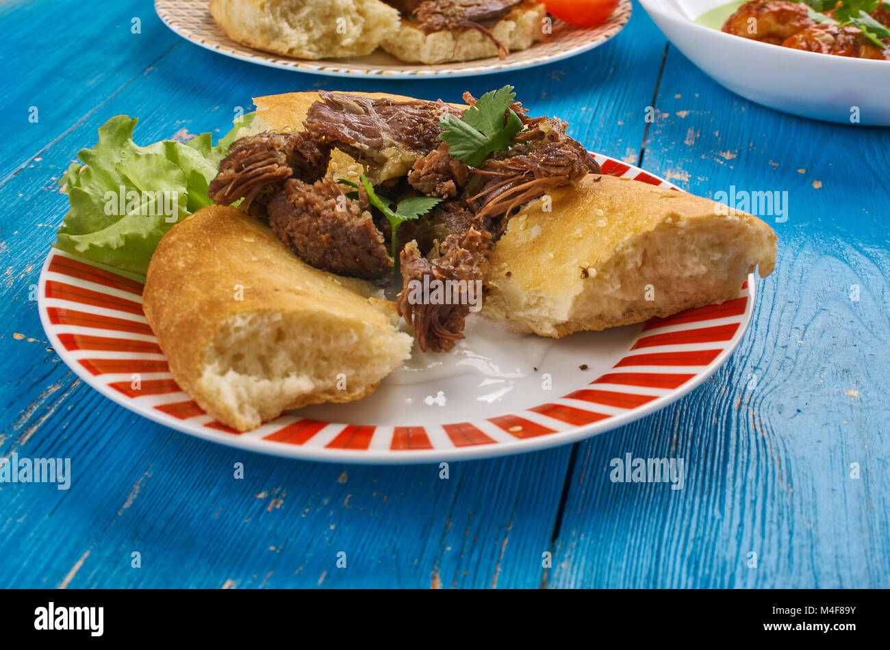 Turkish Kuzu Tandir - dish of baked lamb Stock Photo